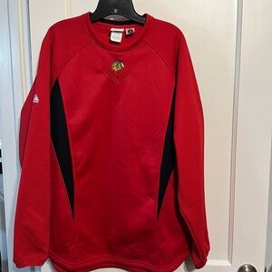 Majestic Men’s Chicago Blackhawks Therma Base Fleece Lined Sweatshirt Size Large